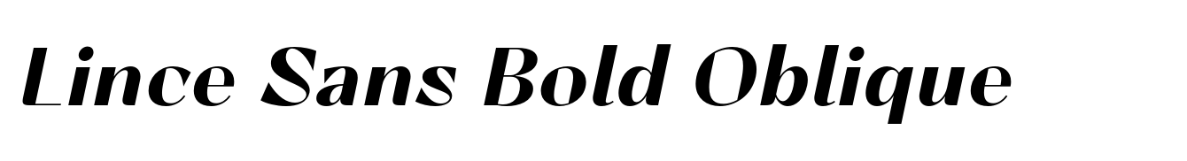 Lince Sans Bold Oblique image